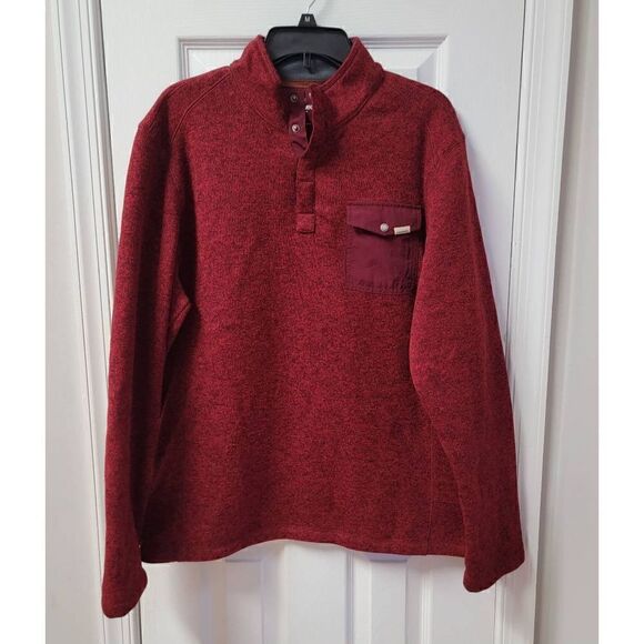 Woolrich Fleece Pullover Burgundy XL - Picture 1 of 7